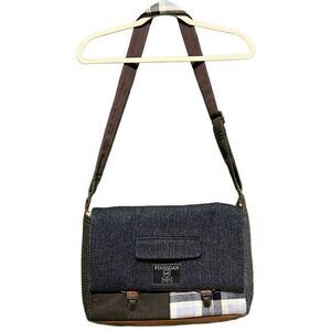 Finnigan‎ Sew Much Style Messenger Crossbody Bag Gray Blue Brown One Size